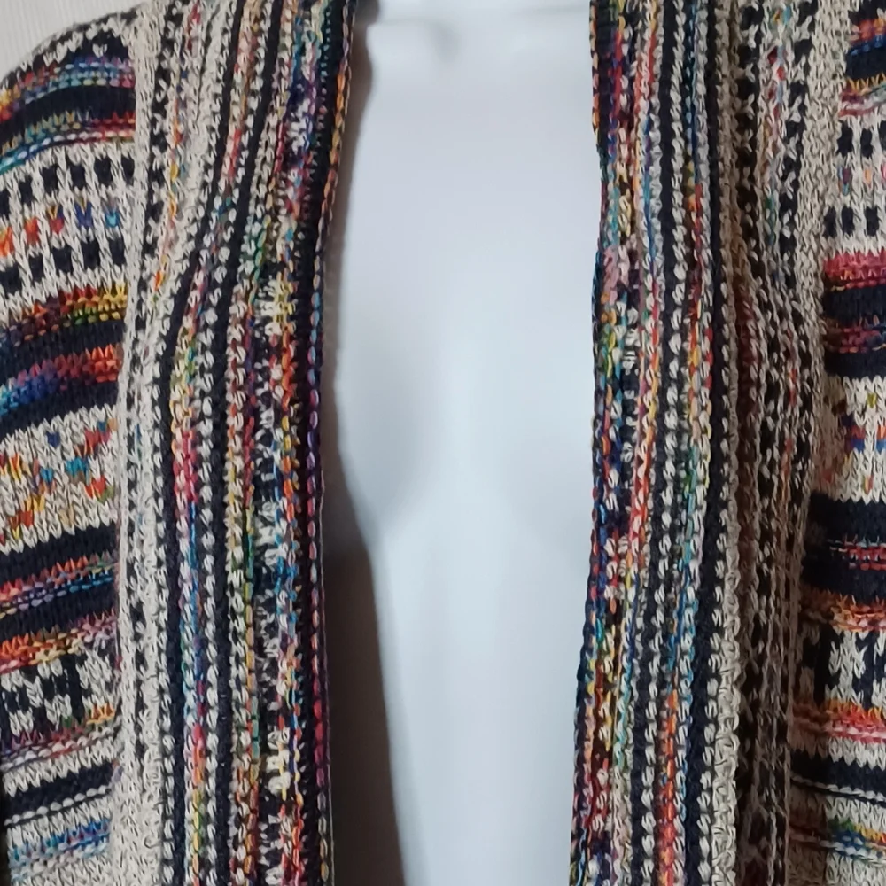 Haptics by Holly Harper Boho Multi-colored Knitted Cardigan. M - Picture 7 of 14